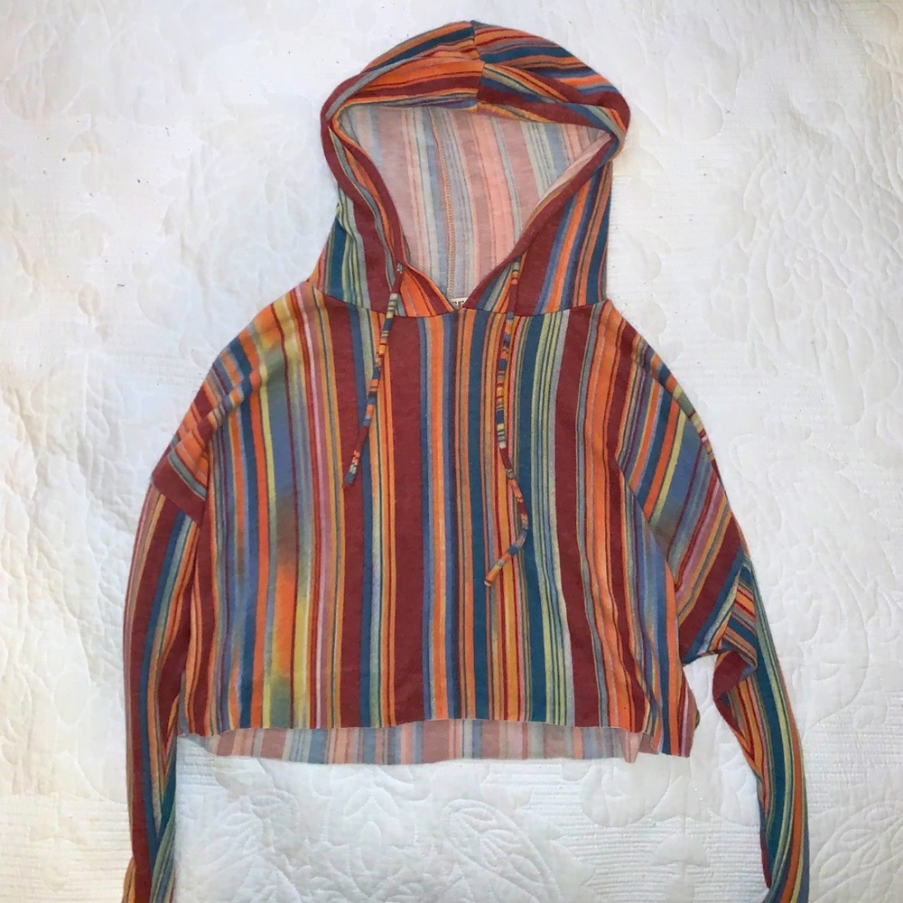 Striped cropped size small sweater.